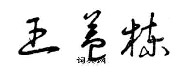 曾庆福王益栋草书个性签名怎么写