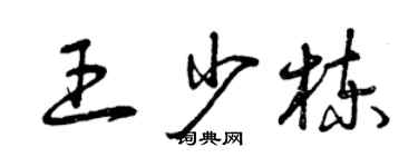 曾庆福王少栋草书个性签名怎么写