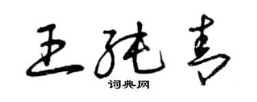 曾庆福王纯青草书个性签名怎么写