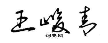 曾庆福王峻青草书个性签名怎么写