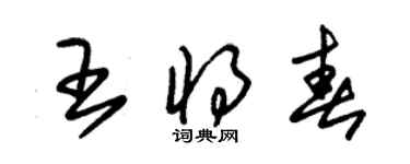 朱锡荣王将春草书个性签名怎么写