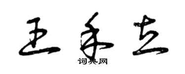 曾庆福王禾立草书个性签名怎么写