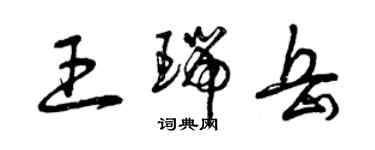 曾庆福王瑞岳草书个性签名怎么写
