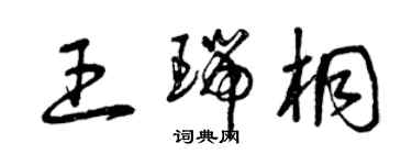 曾庆福王瑞桐草书个性签名怎么写