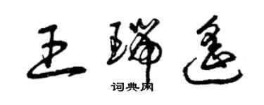 曾庆福王瑞遥草书个性签名怎么写