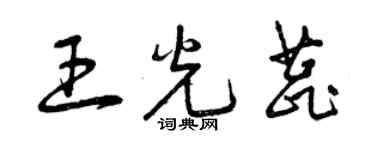 曾庆福王光蕊草书个性签名怎么写