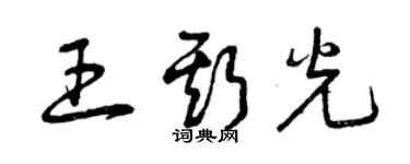 曾庆福王斯光草书个性签名怎么写