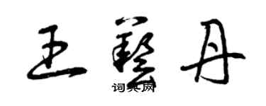 曾庆福王艺丹草书个性签名怎么写