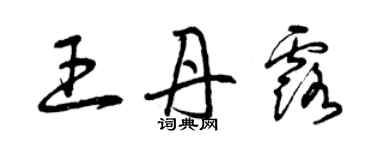 曾庆福王丹露草书个性签名怎么写