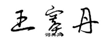 曾庆福王赛丹草书个性签名怎么写