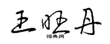 曾庆福王旺丹草书个性签名怎么写