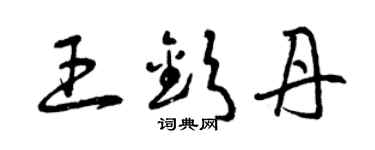 曾庆福王钦丹草书个性签名怎么写