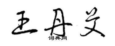 曾庆福王丹艾草书个性签名怎么写