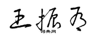 曾庆福王振有草书个性签名怎么写