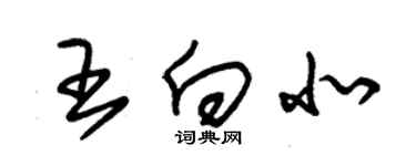 朱锡荣王向北草书个性签名怎么写