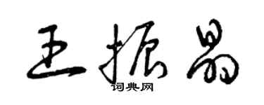 曾庆福王振晶草书个性签名怎么写