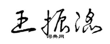曾庆福王振滔草书个性签名怎么写