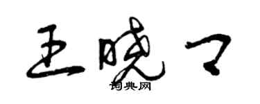 曾庆福王晓卿草书个性签名怎么写