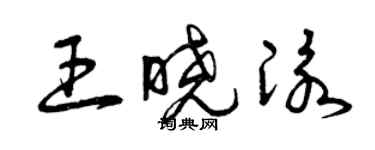 曾庆福王晓泳草书个性签名怎么写