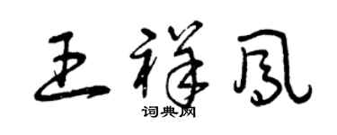 曾庆福王祥凤草书个性签名怎么写