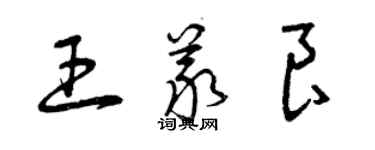 曾庆福王义良草书个性签名怎么写