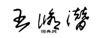 朱锡荣王修潜草书个性签名怎么写