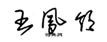 朱锡荣王凤领草书个性签名怎么写
