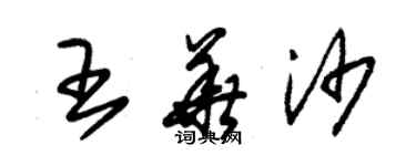朱锡荣王华沙草书个性签名怎么写