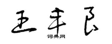 曾庆福王丰良草书个性签名怎么写