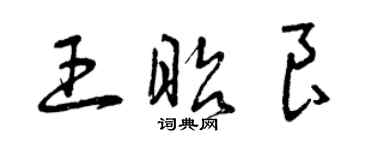 曾庆福王昭良草书个性签名怎么写