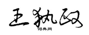 曾庆福王执政草书个性签名怎么写
