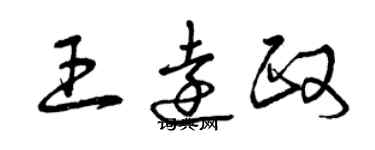 曾庆福王远政草书个性签名怎么写