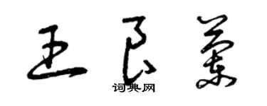 曾庆福王良兰草书个性签名怎么写
