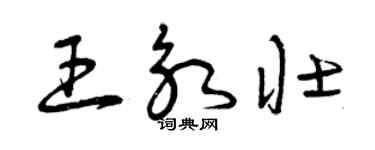 曾庆福王永壮草书个性签名怎么写