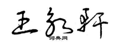 曾庆福王永轩草书个性签名怎么写