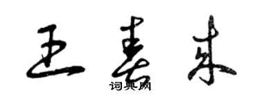 曾庆福王春来草书个性签名怎么写