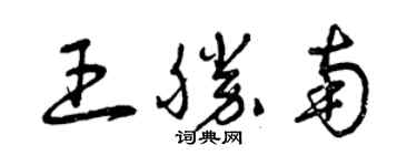 曾庆福王胜南草书个性签名怎么写