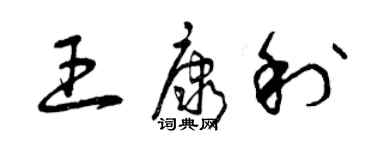 曾庆福王康利草书个性签名怎么写