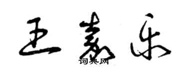 曾庆福王嘉乐草书个性签名怎么写