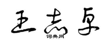 曾庆福王志卓草书个性签名怎么写