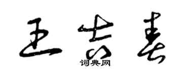 曾庆福王吉春草书个性签名怎么写