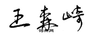曾庆福王森崎草书个性签名怎么写