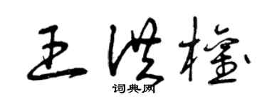 曾庆福王洪权草书个性签名怎么写