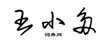 朱锡荣王小多草书个性签名怎么写