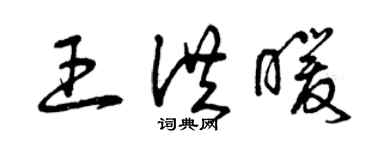 曾庆福王洪暖草书个性签名怎么写