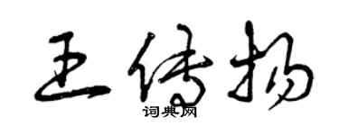 曾庆福王传扬草书个性签名怎么写