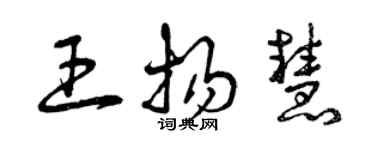 曾庆福王扬慧草书个性签名怎么写
