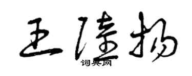 曾庆福王陆扬草书个性签名怎么写
