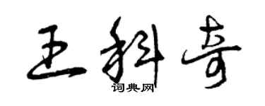 曾庆福王科奇草书个性签名怎么写