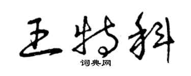 曾庆福王特科草书个性签名怎么写